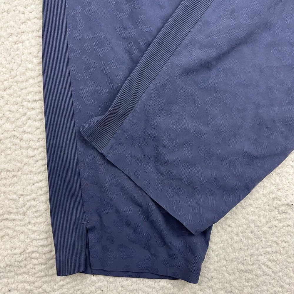 Athleta Brooklyn Textured Ankle Pants Women's 22 Animal Print Medieval Violet - Picture 13 of 15